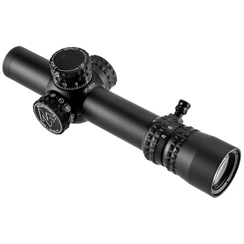 Nightforce NX8 F1 Rifle Scope - 1-8x24mm 30mm FFP FC-MIL Reticle Capped Windage PTL ZeroStop - Matte Black - Nightforce