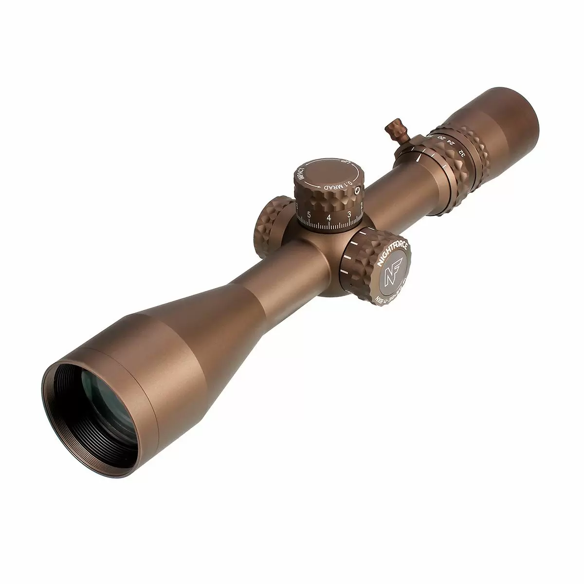 NightForce NX8 Rifle Scope 4-32x50mm F1- ZeroStop .1Mil-Radian Dark Earth - Nightforce