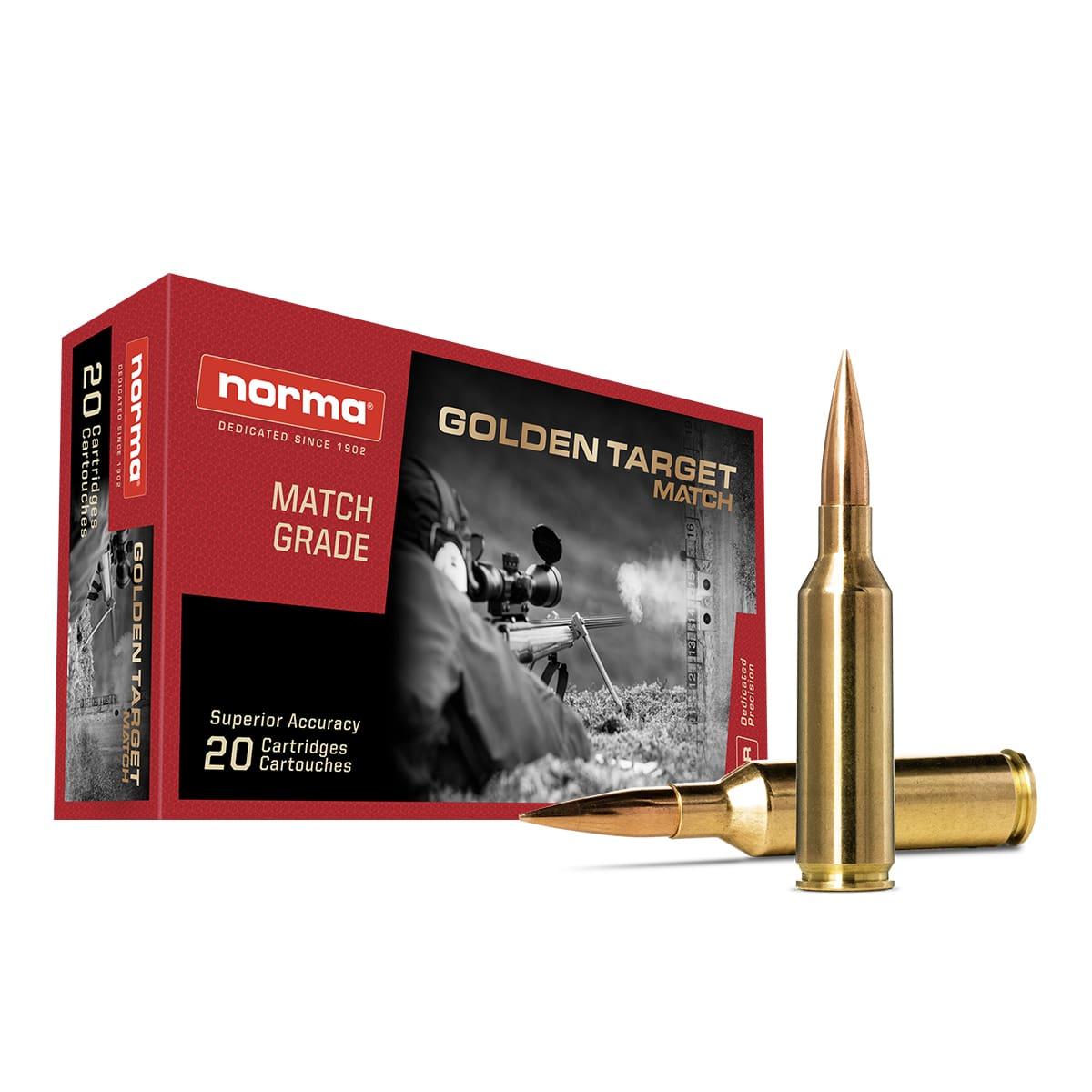 Norma Golden Target Match Rifle Ammunition 6.5 PRC 143gr BTHP 2831 fps 20/ct - Norma