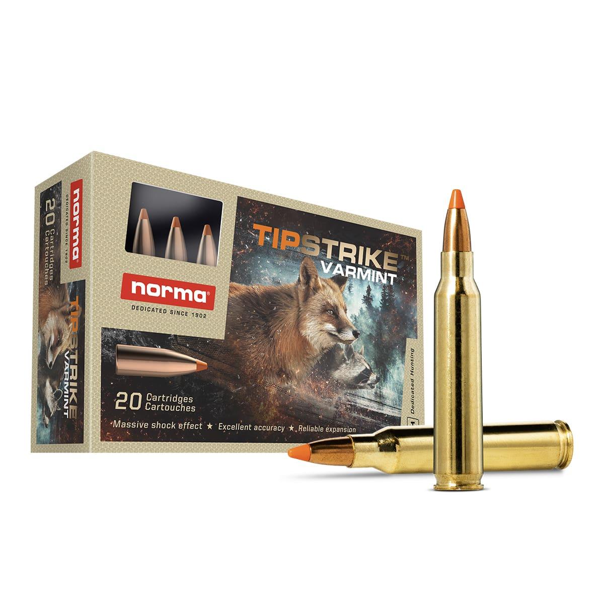 Norma TipStrike Rifle Ammunition .223 Rem 55gr PT 3215 fps 20/ct - Norma