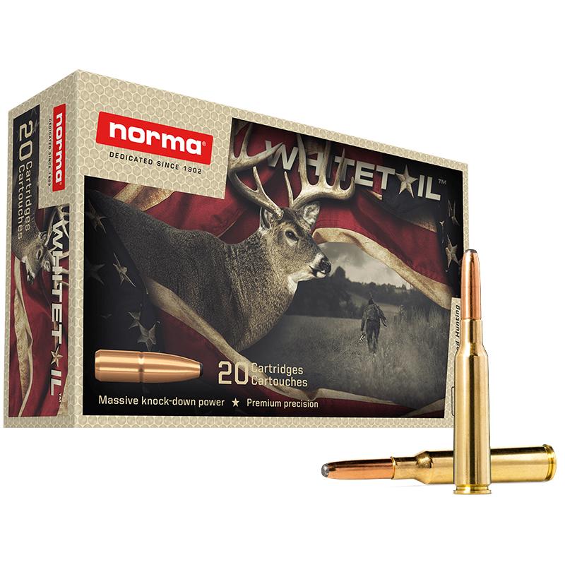 Norma WhiteTail Rifle Ammunition 6.5x55 SE 156gr PSP 2559 fps 20/ct - Norma