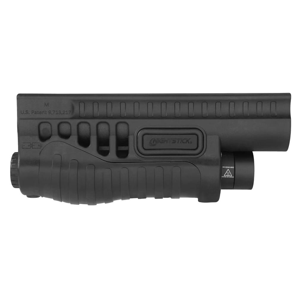 Nightstick Shotgun Forend Light with Green Laser Black for