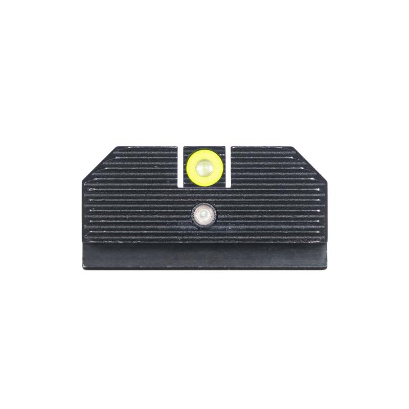 Night Fision Student of the Gun Accur8 Night Sight Set Yellow Front Black Back for Glock 42/43/43x - Night Fision