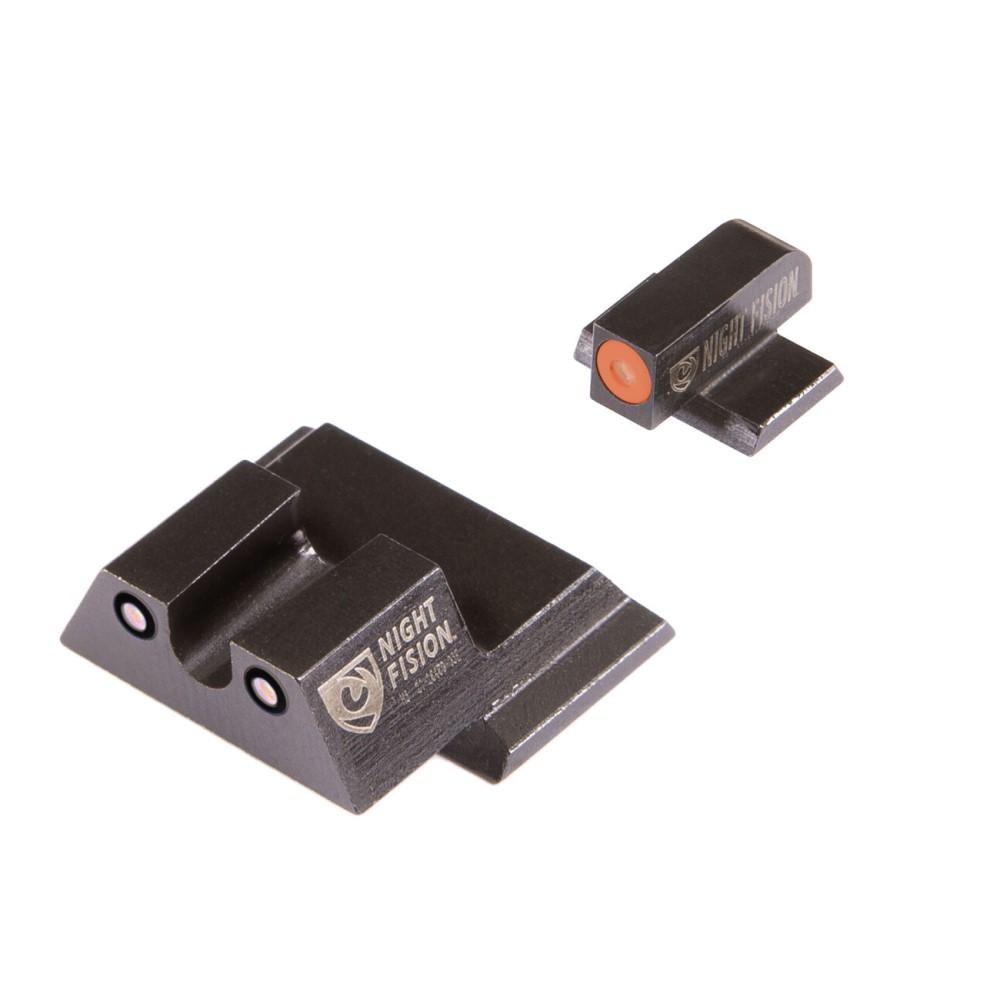 Night Fision Perfect Dot Night Sight Set Orange Front Black Rear for S&W M&P Shield - Night Fision