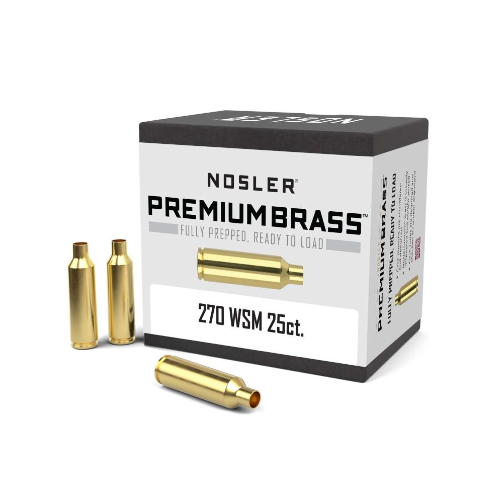 Nosler Unprimed Brass Rifle Cartridge Cases 25/ct .270 WSM - Nosler