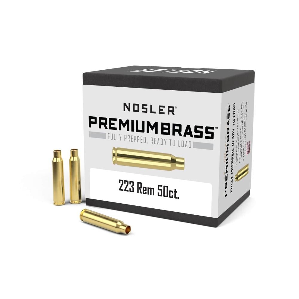 Nosler Unprimed Brass Rifle Cartridge Cases 50/ct .223 Rem - Nosler