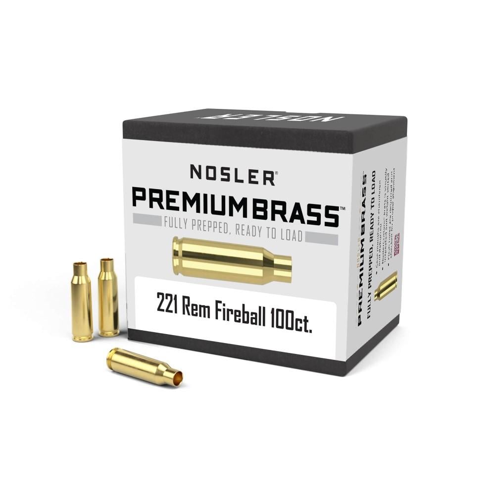 Nosler Unprimed Brass Rifle Cartridge Cases 100/ct .221 Fireball - Nosler