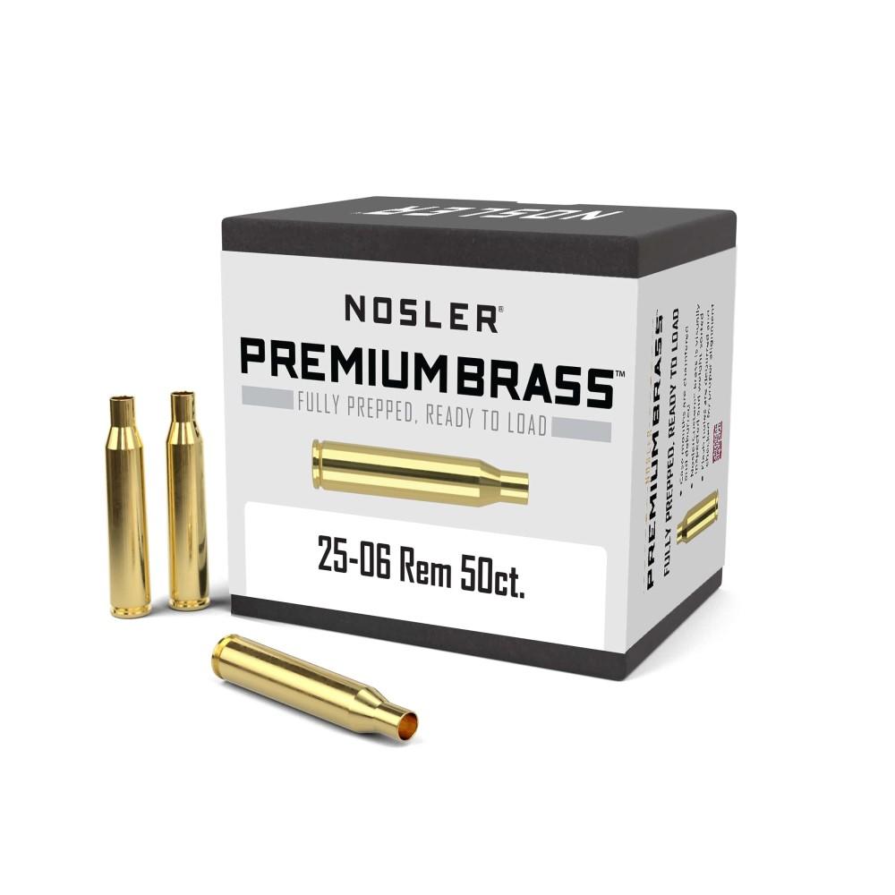 Nosler Unprimed Brass Rifle Cartridge Cases 50/ct .25-06 Rem - Nosler