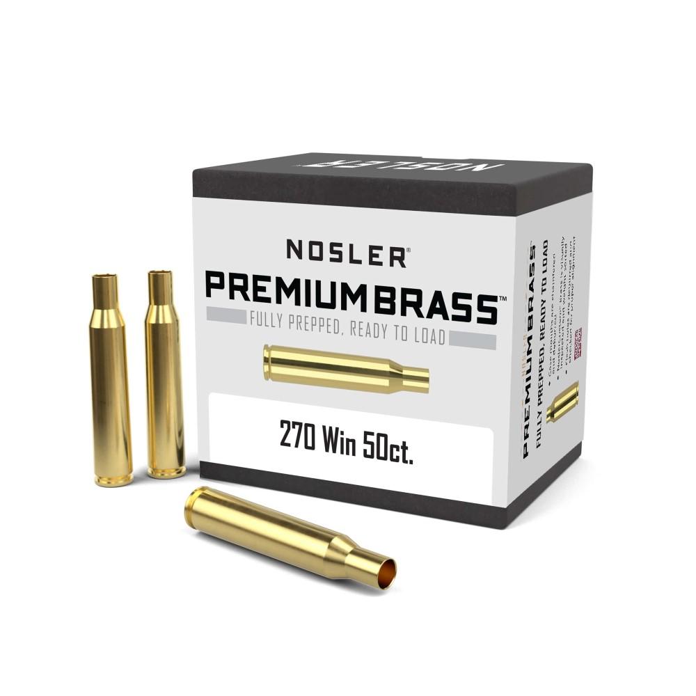 Nosler Unprimed Brass Rifle Cartridge Cases 50/ct .270 Win - Nosler