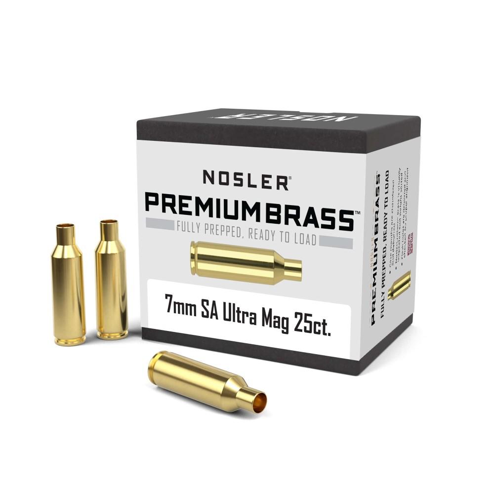 Nosler Unprimed Brass Rifle Cartridge Cases 25/ct 7mm SAUM - Nosler