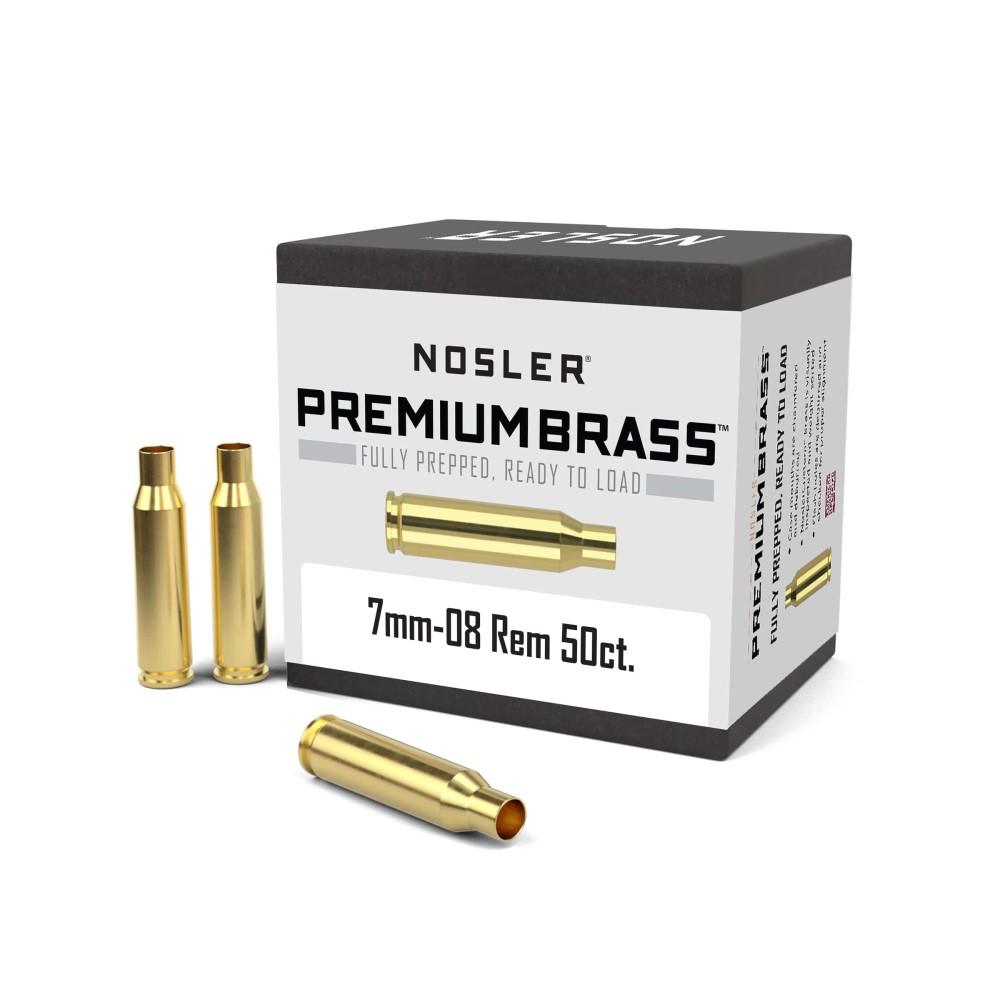 Nosler Unprimed Brass Rifle Cartridge Cases 50/ct 7mm-08 - Nosler