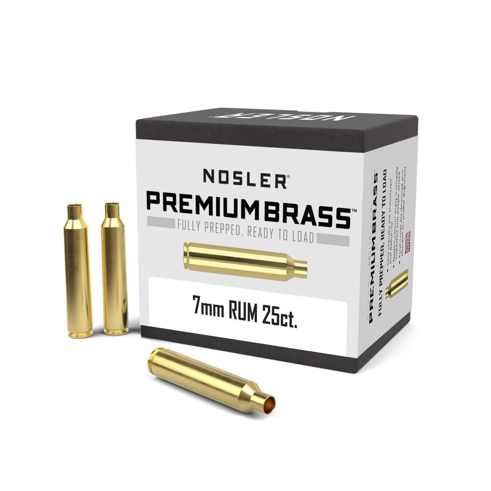 Nosler Unprimed Brass Rifle Cartridge Cases 25/ct 7mm RUM - Nosler