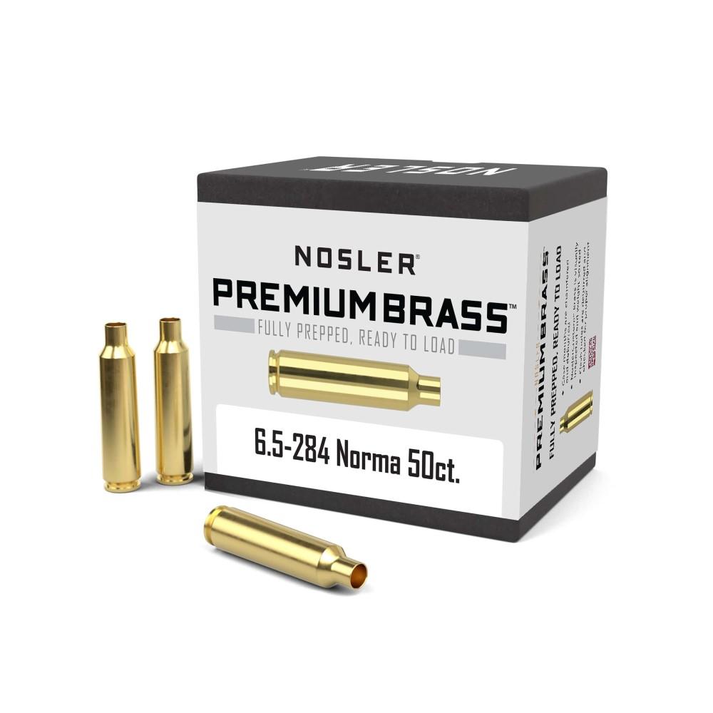 Nosler Unprimed Brass Rifle Cartridge Cases 50/ct 6.5-284 Norma - Nosler