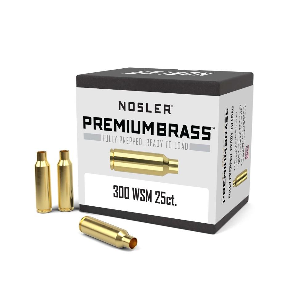 Nosler Unprimed Brass Rifle Cartridge Cases 25/ct .300 WSM - Nosler