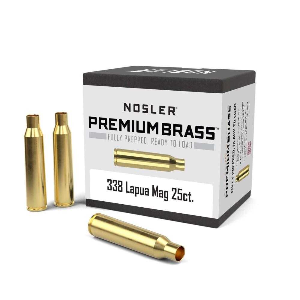 Nosler Unprimed Brass Rifle Cartridge Cases 25/ct .338 Lapua  - Nosler