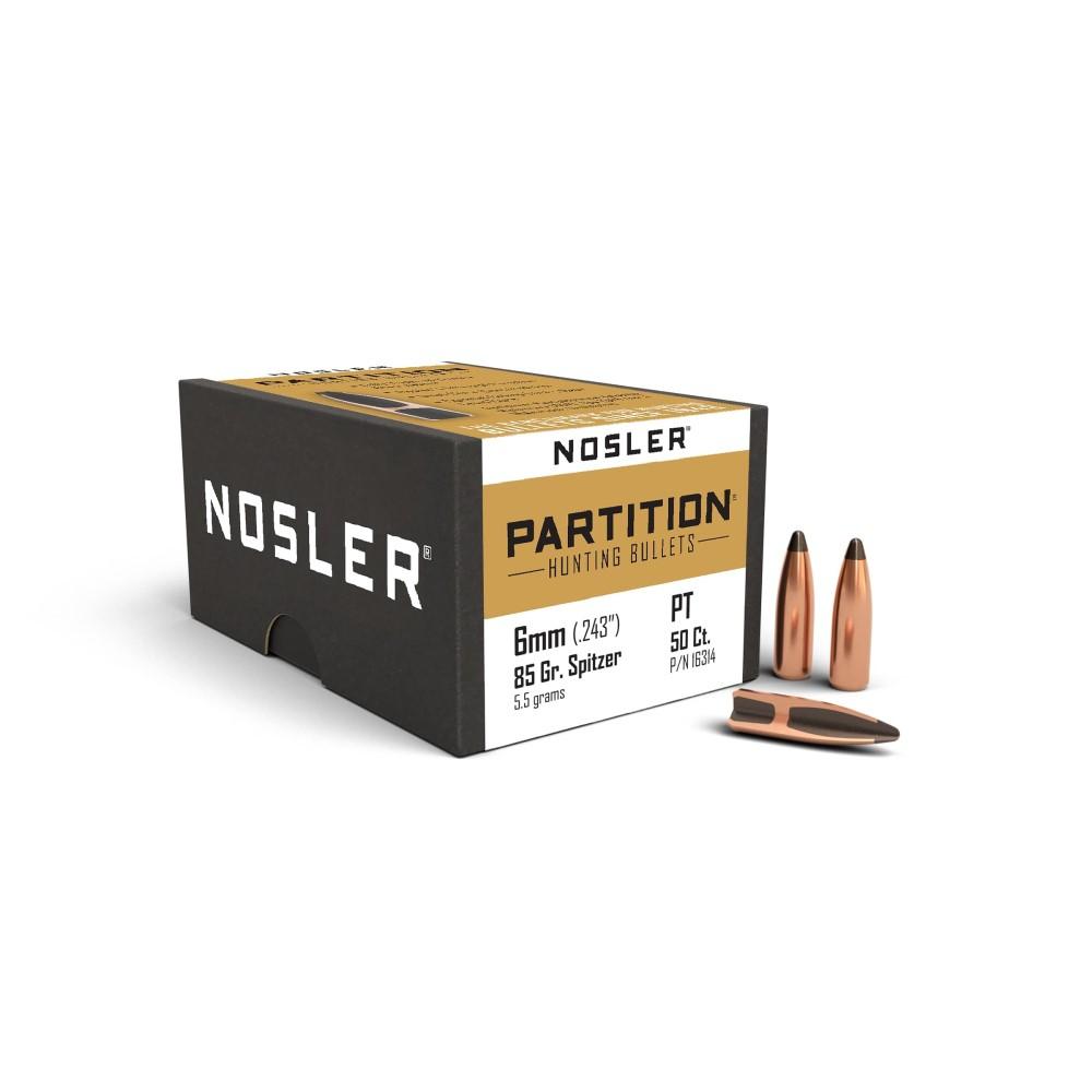 Nosler Partition Bullets 6mm .243" 85 gr SPT  50/ct - Nosler