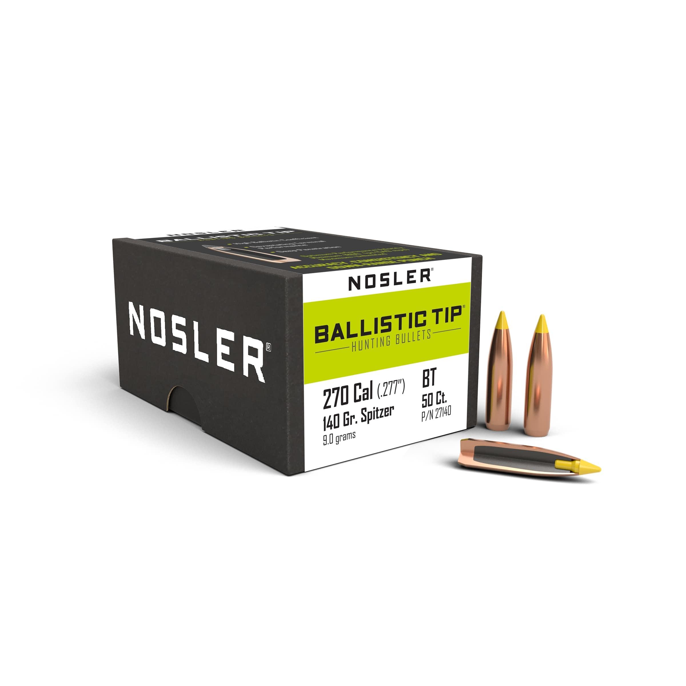 Nosler Ballistic Tip Hunting Bullets .270 cal .277" 140 gr SBT-BTIP 50/ct - Nosler