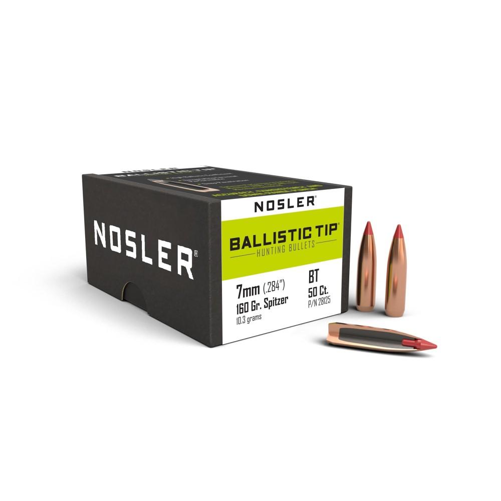 Nosler Ballistic Tip Hunting Bullets 7mm .284" 160gr 50rd/box - Nosler