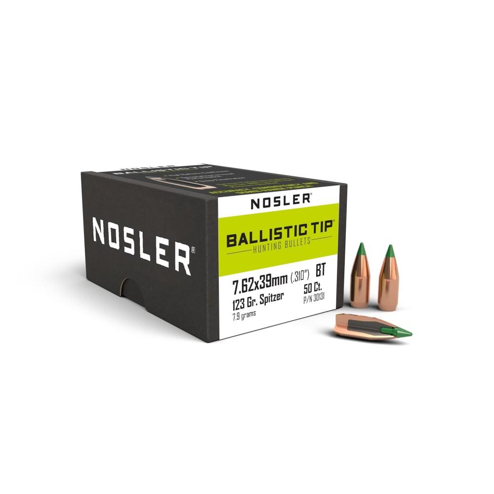 Nosler Ballistic Tip Hunting Bullets 7.62x39mm .310" 123 gr SBT-BTIP 50/ct - Nosler