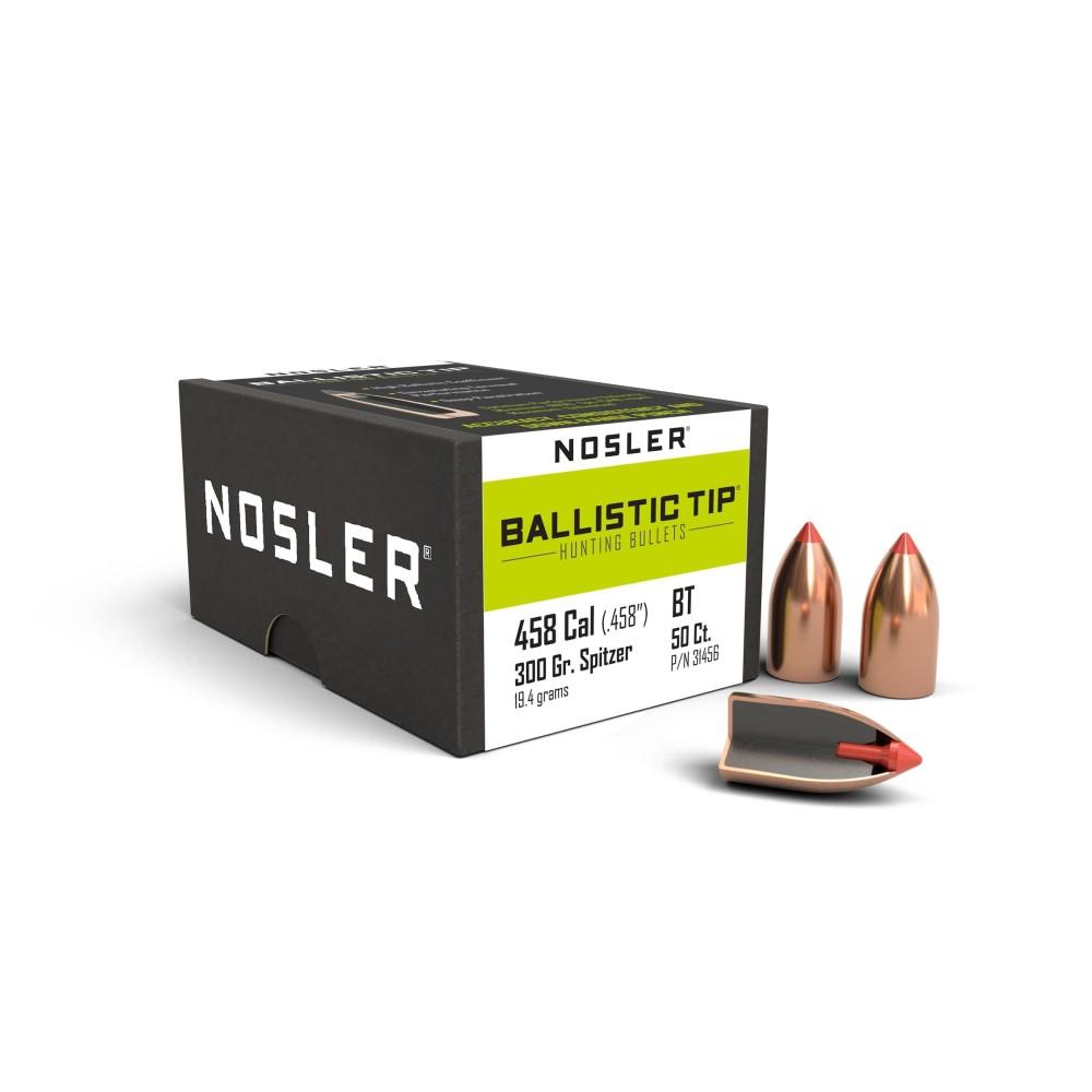 Nosler Ballistic Tip Hunting Bullets .458 SOCOM 300 gr SP (Orange Tip) 50/ct - Nosler