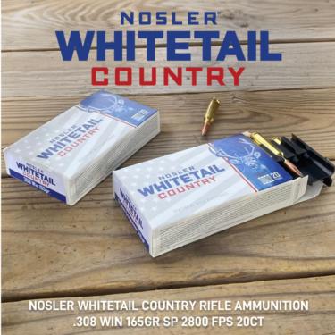 Nosler Whitetail Country 308 Win 165gr SP Deer Hunting Ammo 20ct Box
