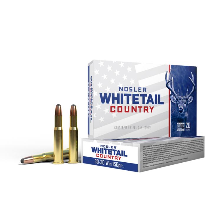 Nosler Whitetail Country Rifle Ammunition 30-30 Win 150gr SP 2390 fps 20/ct