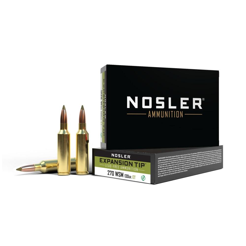 270 WSM 130gr E-Tip (20 ct.) Ammunition - Nosler