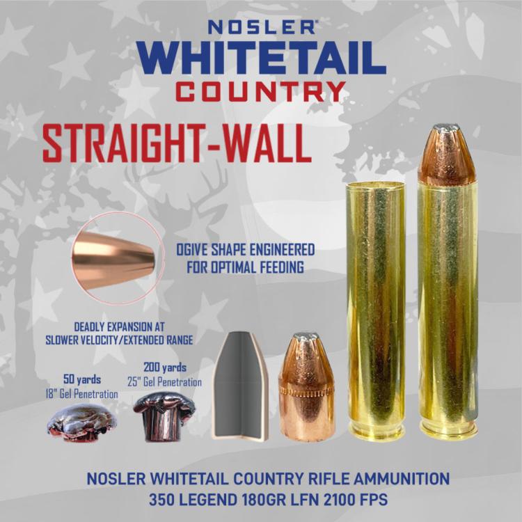 Nosler Whitetail Country 45-70 Govt 300gr LFN for Modern Lever Rifles