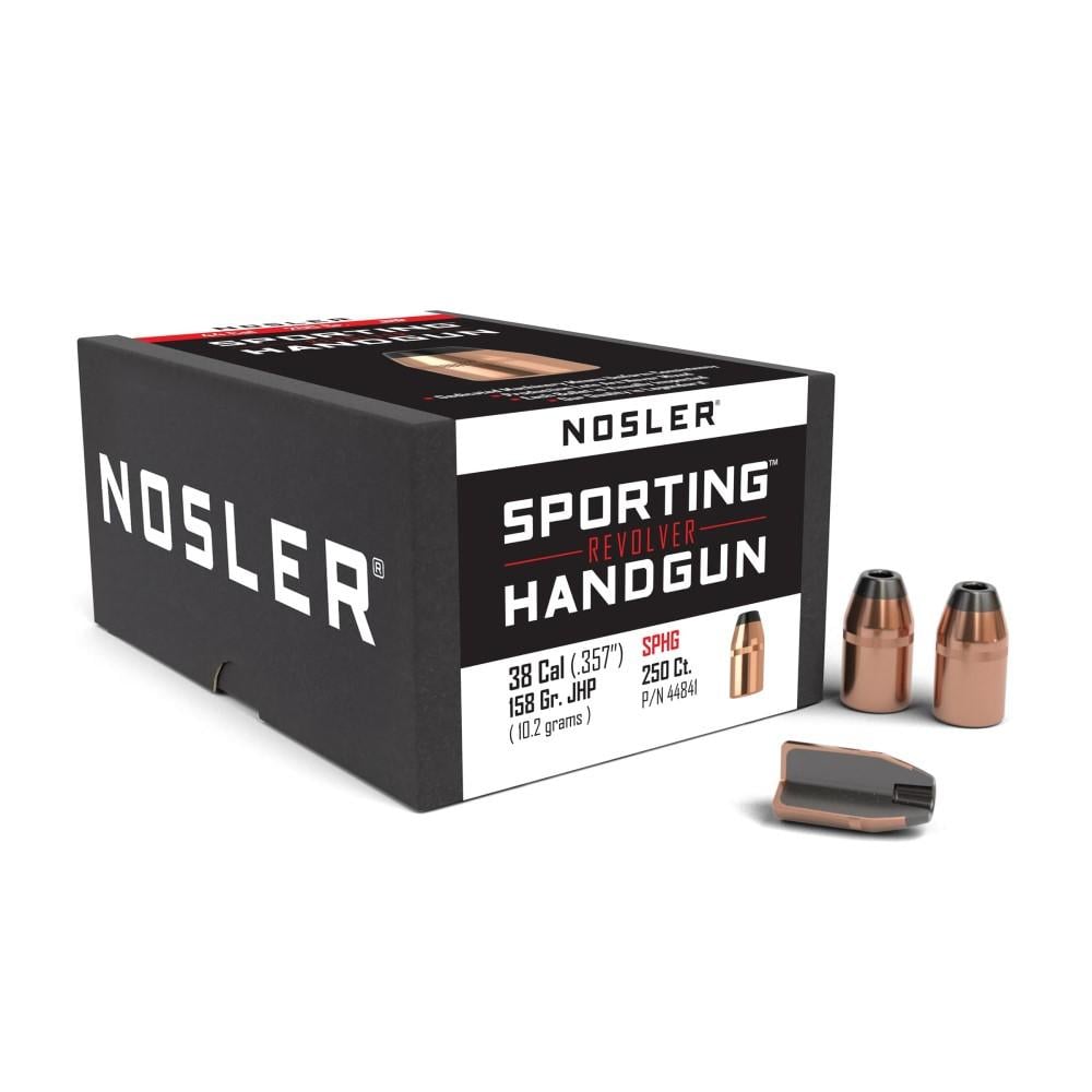 Nosler Sporting Handgun Revolver Bullets .38 cal .357" 158 gr JHP 250/ct - Nosler