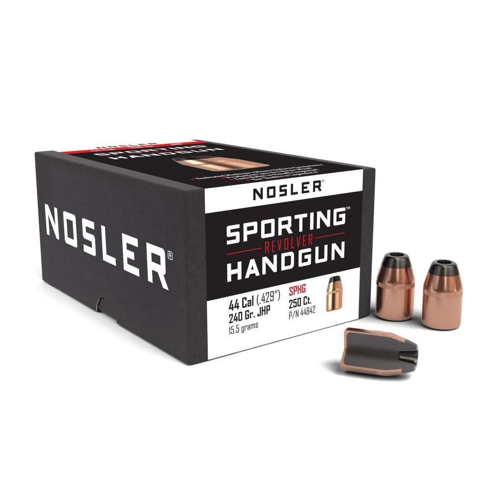 Nosler Sporting Handgun Revolver Bullets .44 cal .429" 240 gr JHP 250/ct - Nosler