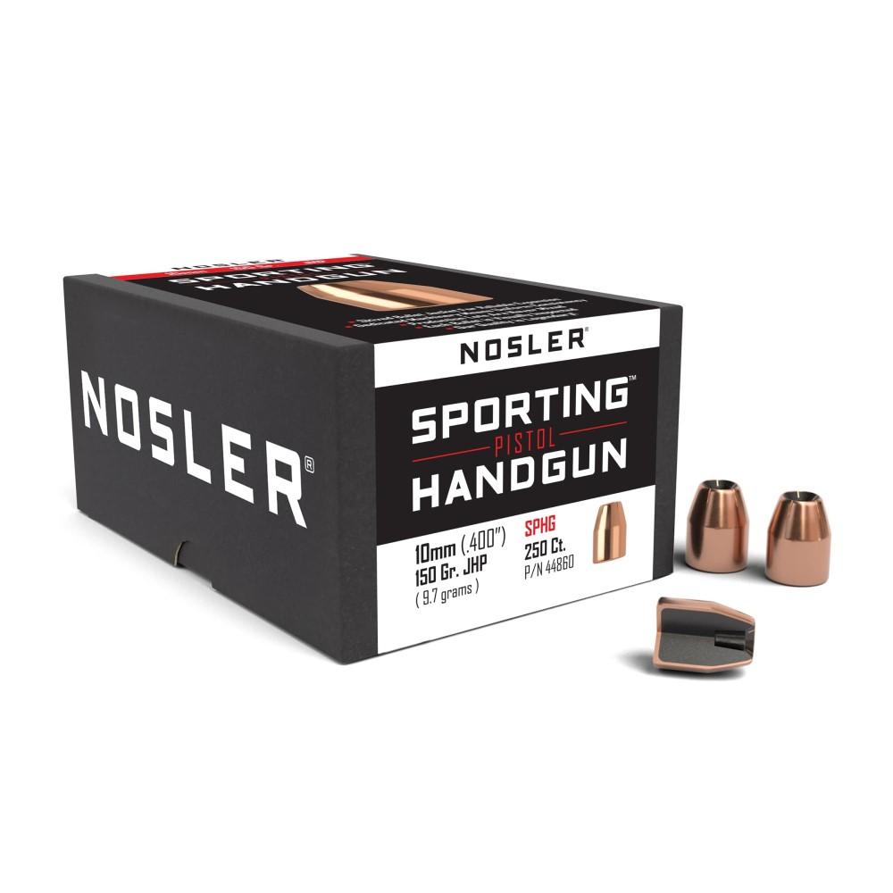 Nosler Sporting Handgun Pistol Bullets .40/10mm .400" 150 gr JHP 250/ct - Nosler