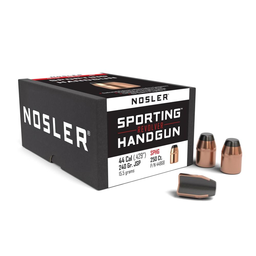 Nosler Sporting Handgun Revolver Bullets .44 cal .429" 240 gr JSP 250/ct - Nosler