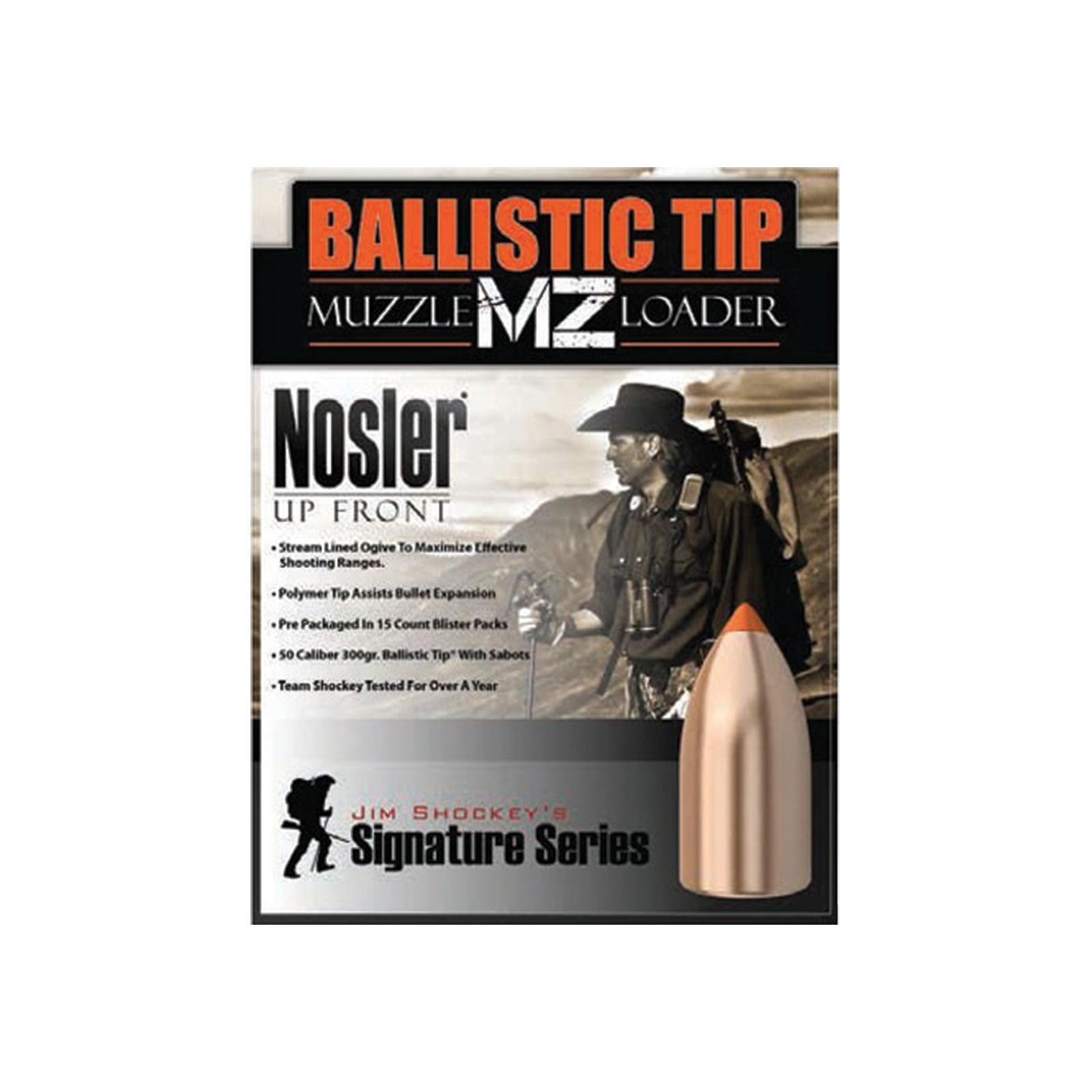 Nosler Ballistic Tip Muzzleloader Bullets .50 cal .458" 300 gr Spitzer 15/ct - Nosler