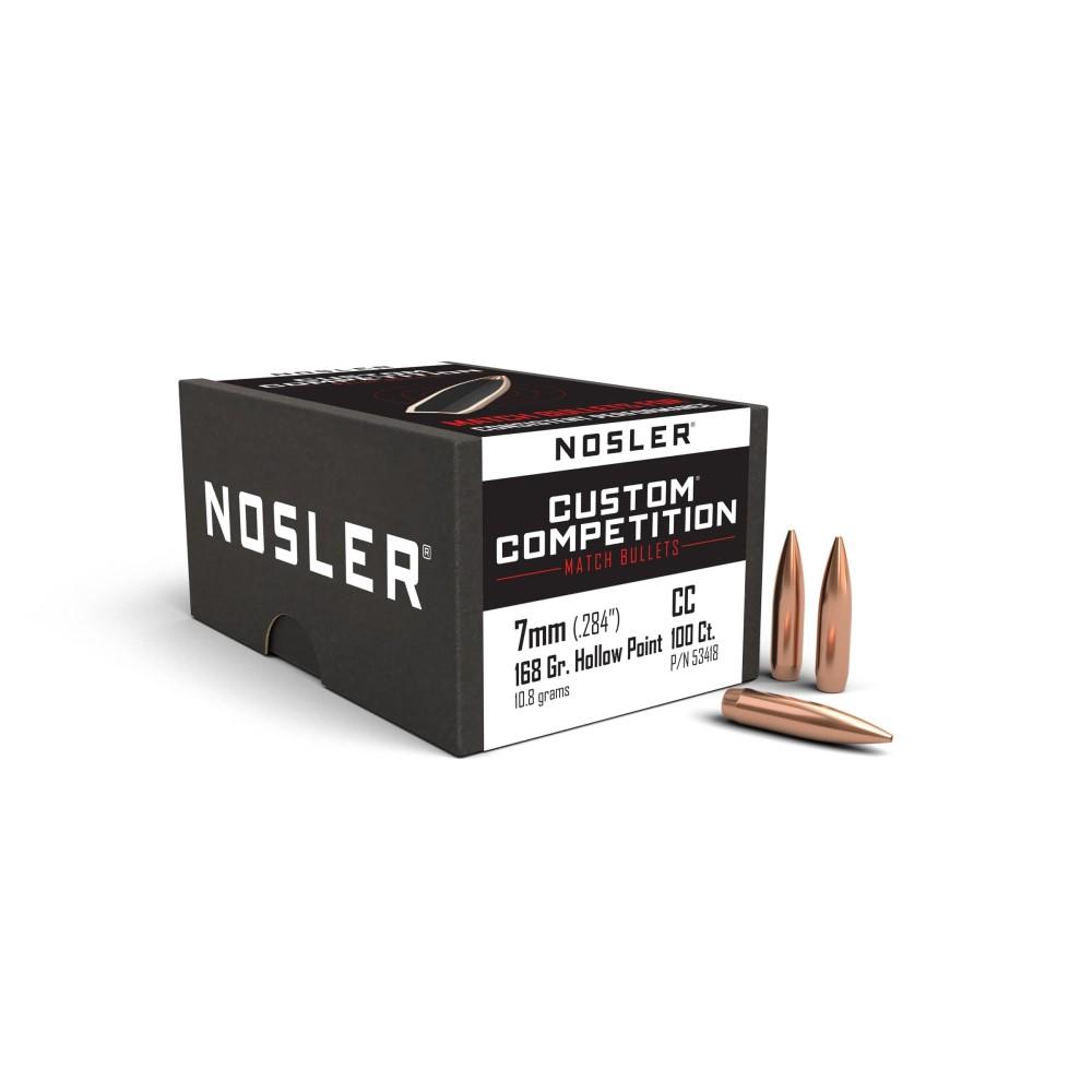 Nosler Custom Competition Bullets 7mm .284" 168 gr HPBT 100/ct - Nosler