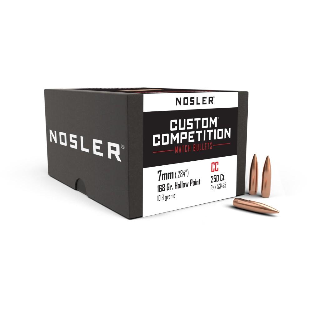 Nosler Custom Competition Bullets 7mm .284" 168 gr HPBT 250/ct - Nosler