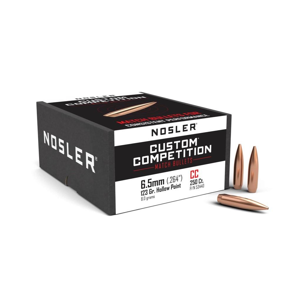 Nosler Custom Competition Bullets 6.5mm .264" 123 gr HPBT 250/ct - Nosler