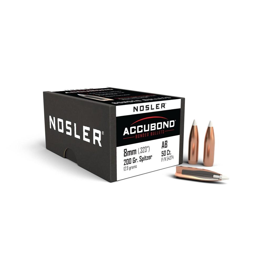 Nosler AccuBond Bullets 8mm .323" 200 gr SBT-ACB 50/ct - Nosler