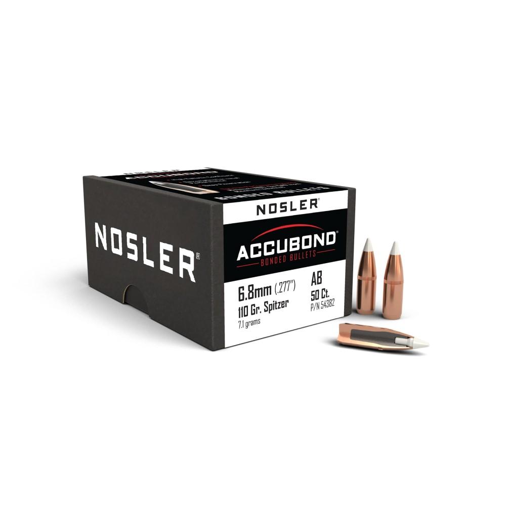 Nosler AccuBond Bullets 6.8mm .277" 110 gr SBT-ACB 50/ct - Nosler