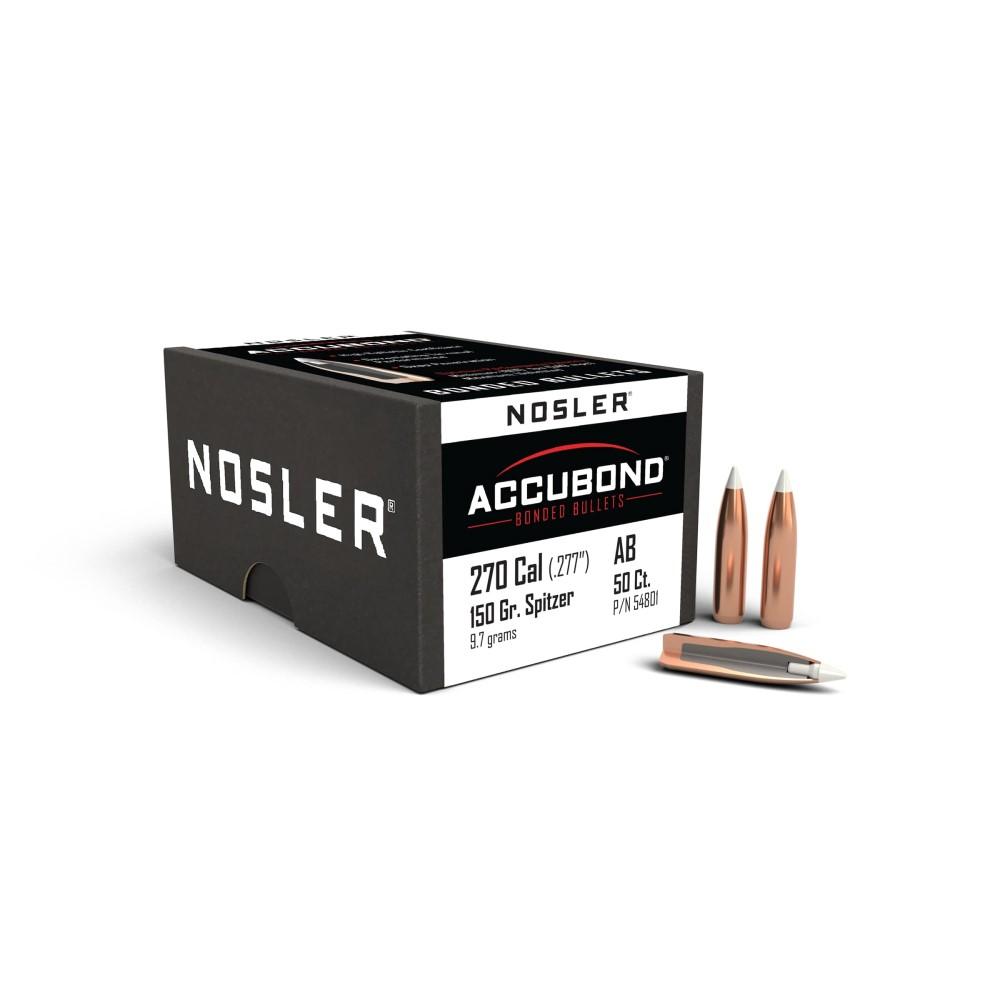 Nosler AccuBond Bullets .270 Cal .277" 150gr SPITZER 50/ct - Nosler