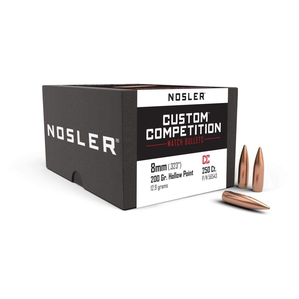 Nosler Custom Competition Bullets 8mm .323" 200 gr HPBT 250/ct - Nosler