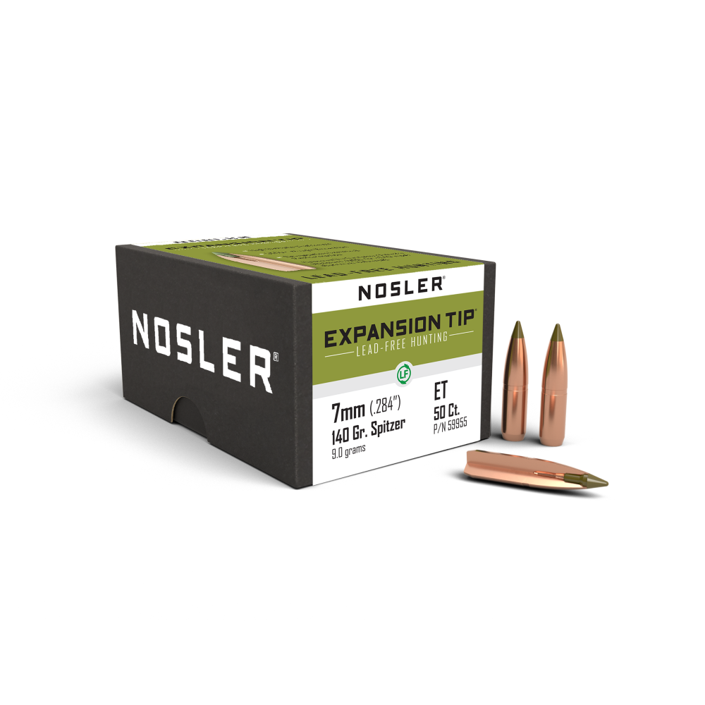 Nosler E-Tip Lead-Free Hunting Bullets 7mm .284" 140 gr SPTZ E-TIP 50/ct - Nosler