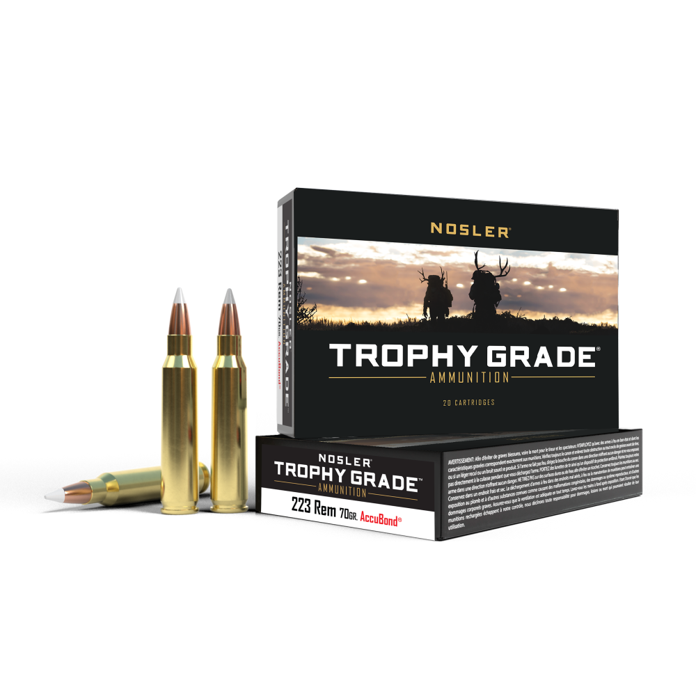 Nosler Ammo Trophy Grade-223 Rem 70g AB SP (20ct) - Nosler