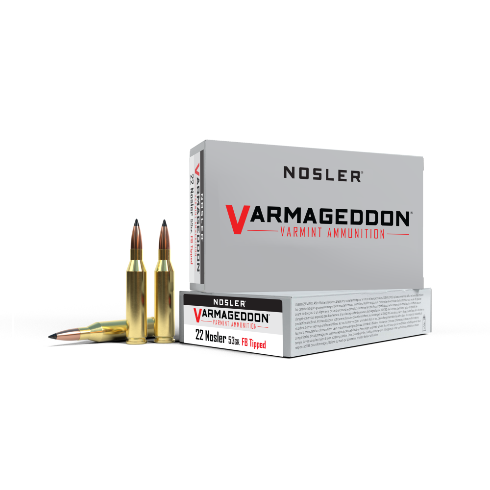 Nosler Varmageddon Rifle Ammunition 22 Nosler 53 gr FB Tipped 20/ct - Nosler