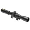 NcStar 4x20mm Compact Air Rifle Scope with 3/8" DT Rings / Blue Lens