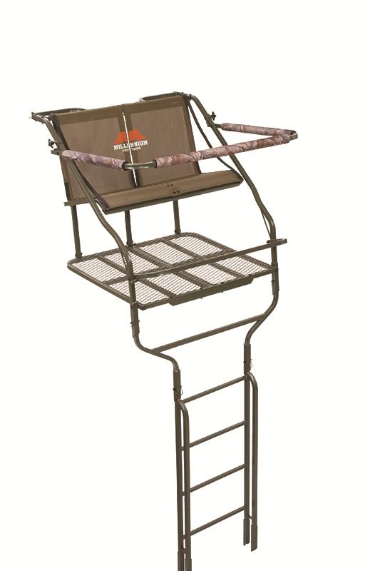 Millennium 18' Double Ladder Stand Includes Safe-Link 35' Safety Line - Ol'Man Outdoors