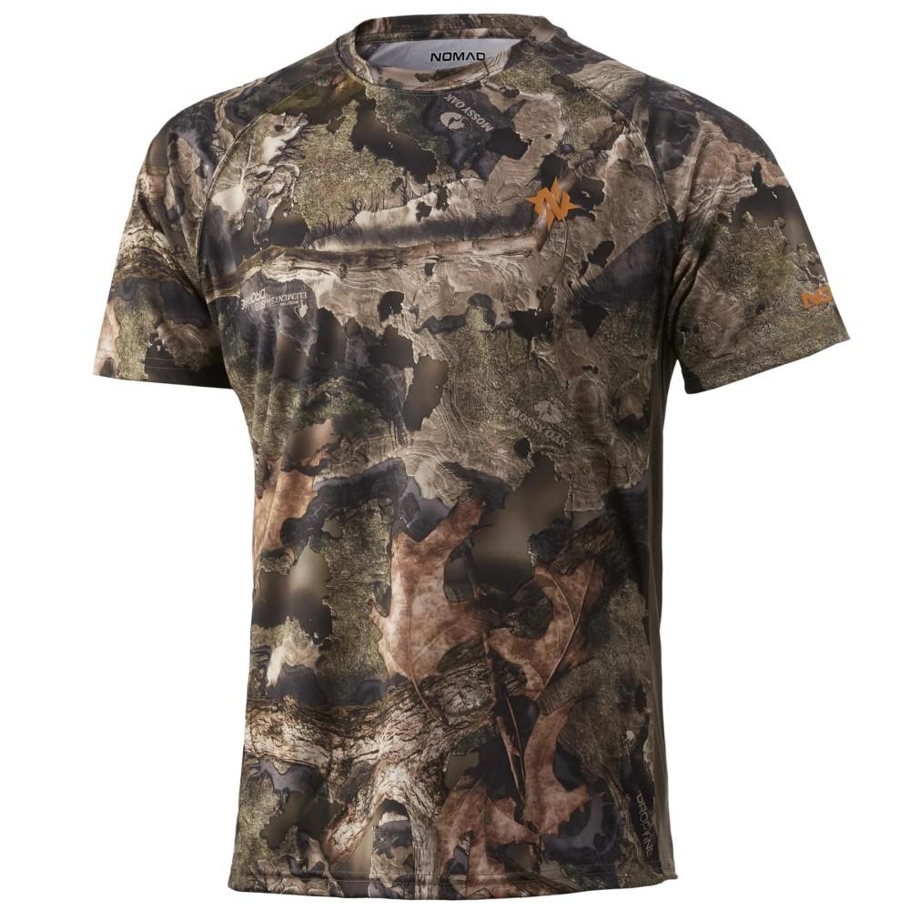 Nomad Pursuit Camo Short Sleeve Shirt Mossy Oak DropTine L - Nomad