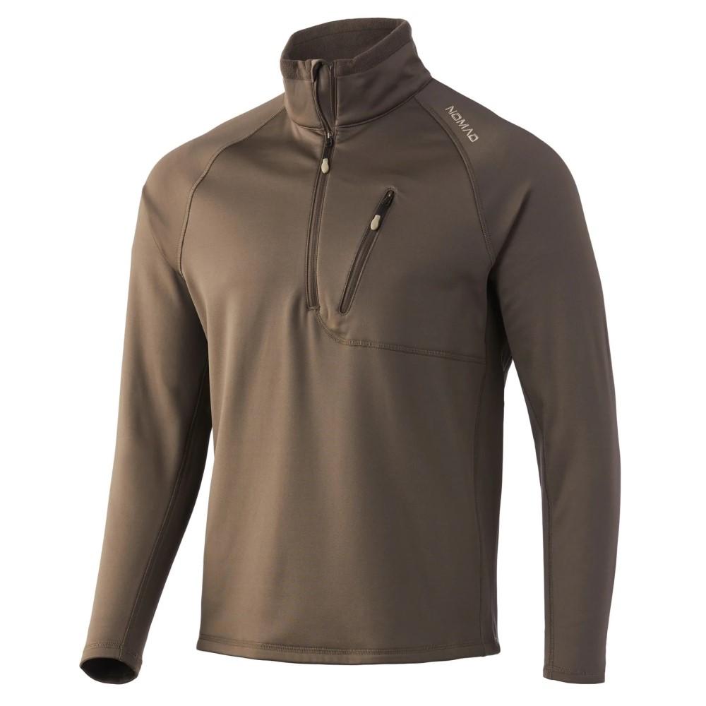 Nomad Utility Camo 1/2 Zip Long Sleeve Shirt Mud L - Nomad