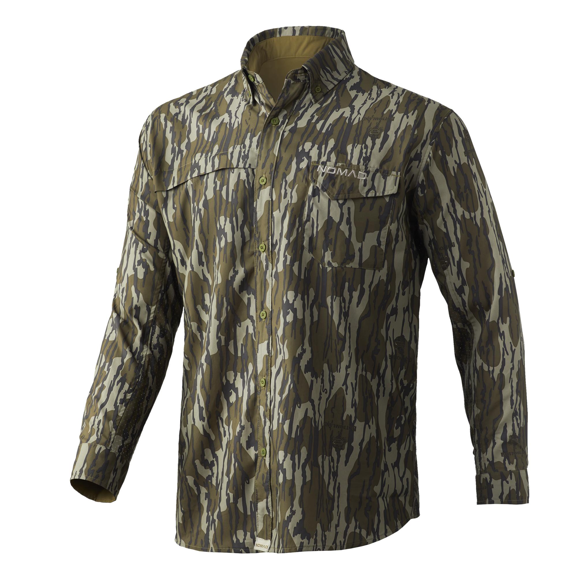 Nomad Stretch-Lite Long Sleeve Shirt Mossy Oak Bottomland L - Nomad