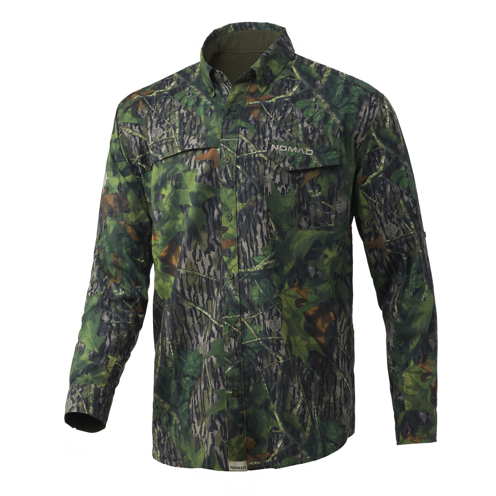 Nomad Stretch-Lite Long Sleeve Shirt Mossy Oak Shadow Leaf S - Nomad