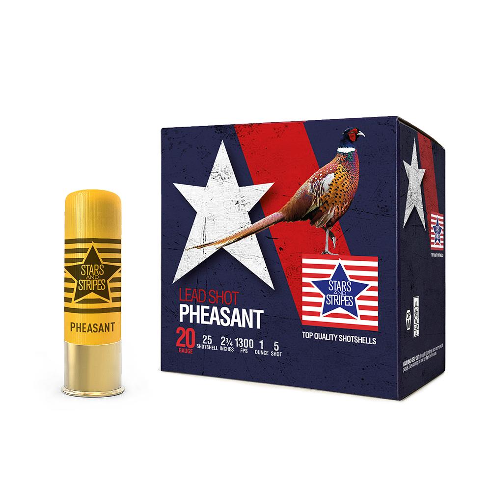 PPU Stars & Stripes Pheasant Load Shotshells 20ga 2-3/4'' 1oz 1300 fps #5 25/ct - PPU